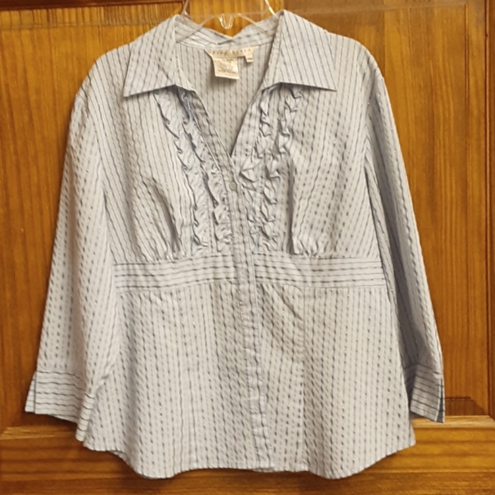 Blue Striped Button Down Shirt